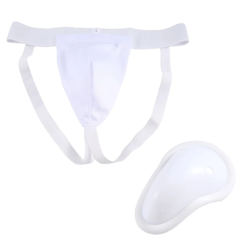 Groin Protector Cup Men Muay Groin Guard Ventilated Adjustable, Karate Fighting Training L