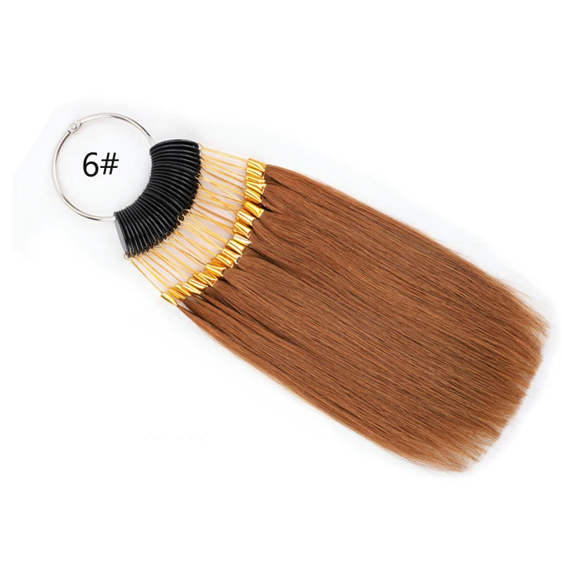 Human Hair Color Rings Swatch For Human Hair Extensions Salon Tools 30pcs/Set 20cm Dying Sample Chart Ring