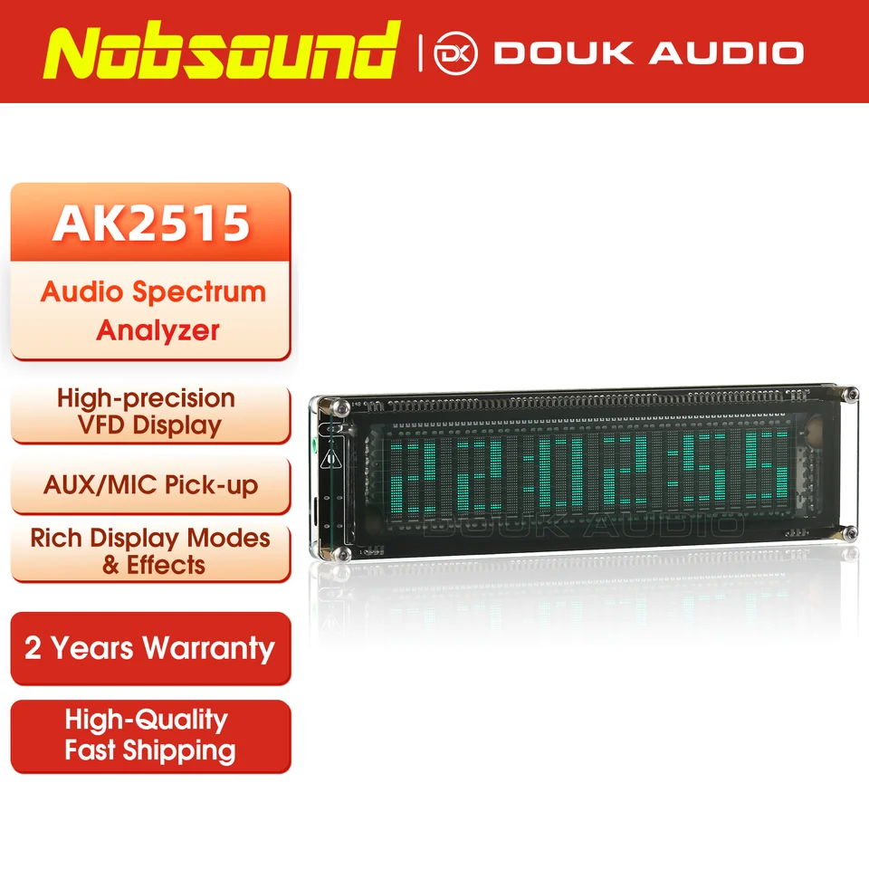 Nobsound AK2515 Bluetooth 5.0 MIC Pick up Audio Spectrum Analyzer