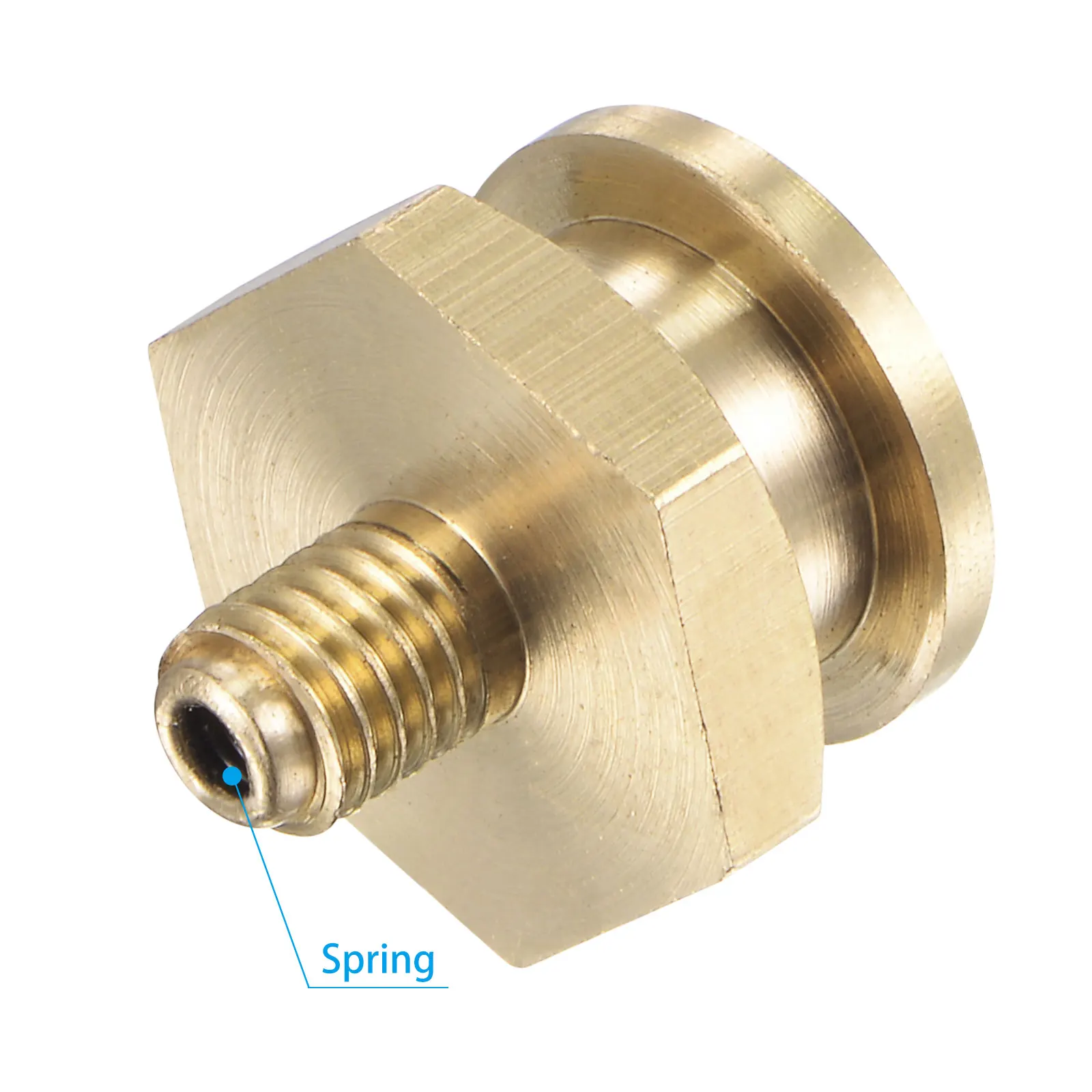 Uxcell Brass Push Button Grease Oil Cup M6x1 Male Thread Ball Oiler for Lubrication System 4