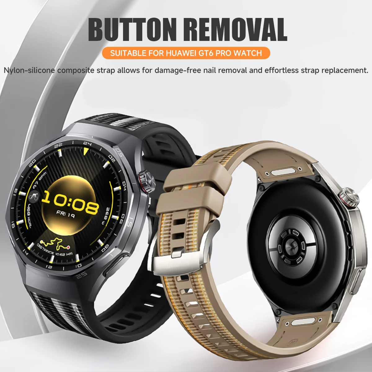 Silicone Nylon Composite Sports Strap Bracelet Wristband