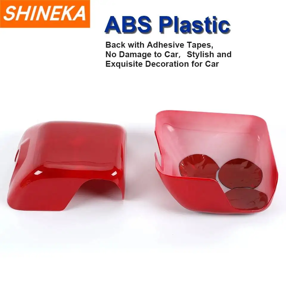 지프 랭글러 JL 검투사 JT 2018 2019 2020 2021 2022 2023 Up 용 조명 장식 커버가있는 SHINEKA 자동차 백미러 쉘