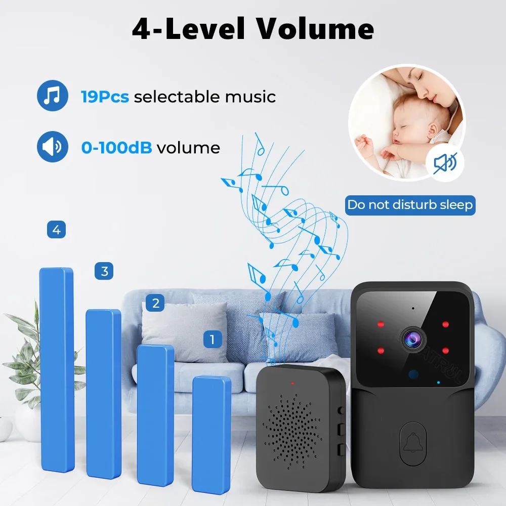 פעמון דלת וידאו WiFi 2026 1080P טויה חכם, אינטרקום אלחוטי חיצוני, מצלמה אלחוטית עמידה למים, פעמון צלצול