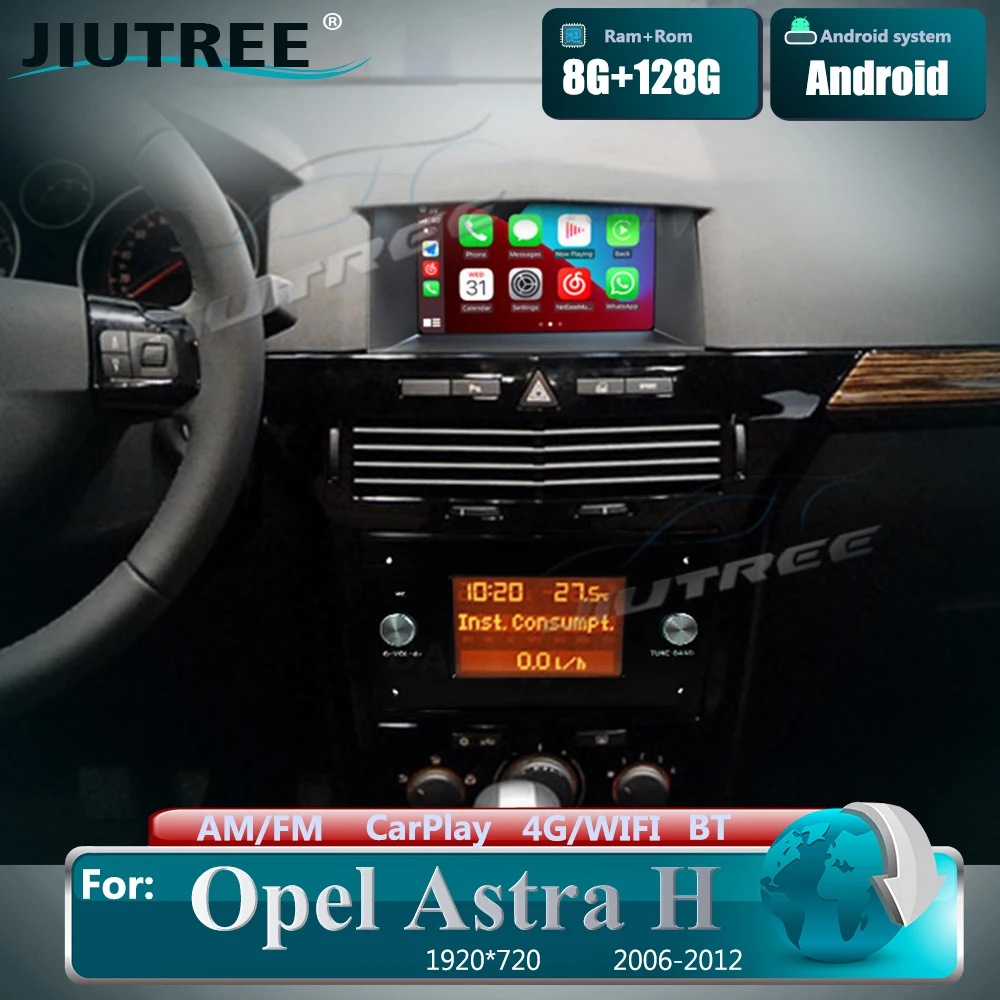

Android Car Radio For Opel Astra H 2006-2012 8+128G Car Multimedia Player GPS Navigation DSPAuto Radio Stereo Wireless Carplay