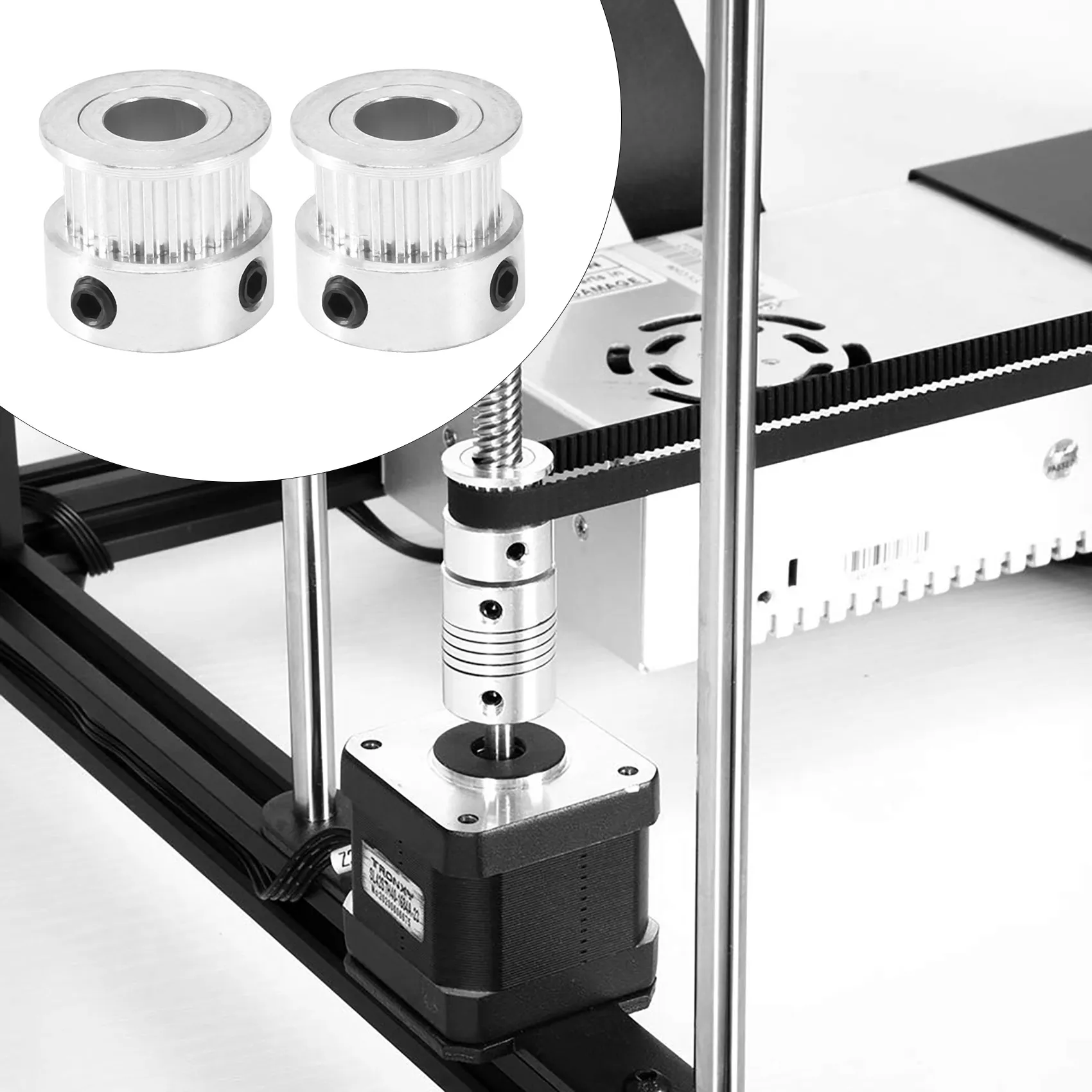 Z-Axis GT2 Timing Belt Pulley Kit 24 Teeth Synchronous Wheel and 1068mm Belt for TRONXY X5SA/X5SA PRO/X5SA-2E 3D PRINTER