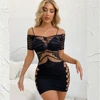 Sexy Ruffle Short Club Dress Ladies 2024 Autumn Green Bodycon Dresses For Women Party Tight Mini Dress Clubwear 3
