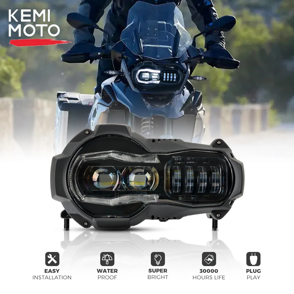 Motorcycle Led Headlight For BMW R1200GS Adv K50 K51 2013-2019 Headlamps Assembly Lamp E9-Mark Accessories IP68 Waterproof