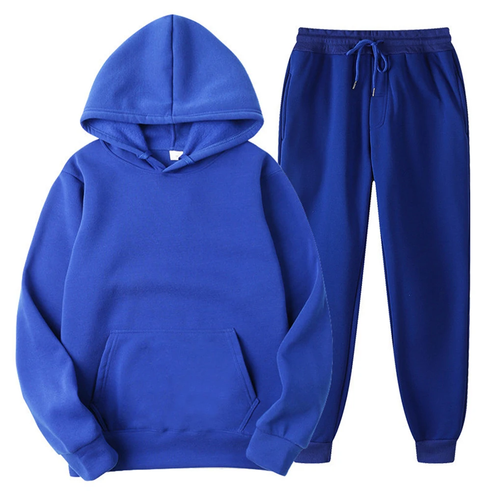 Blank Fleece Tracksuit Men Training Jogging Wear Wholesale Sweat Suits Men Activewear Hoodie And Jogger Set Conjunto Deportivo 4