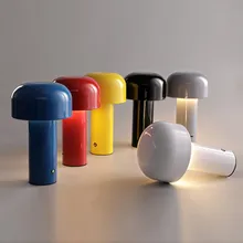 

Portable Nordic Night Lights for Bedroom Decor Nightstand Light Rechargeable Mushroom Table Lamp Wireless Touch USB Desk Lamps