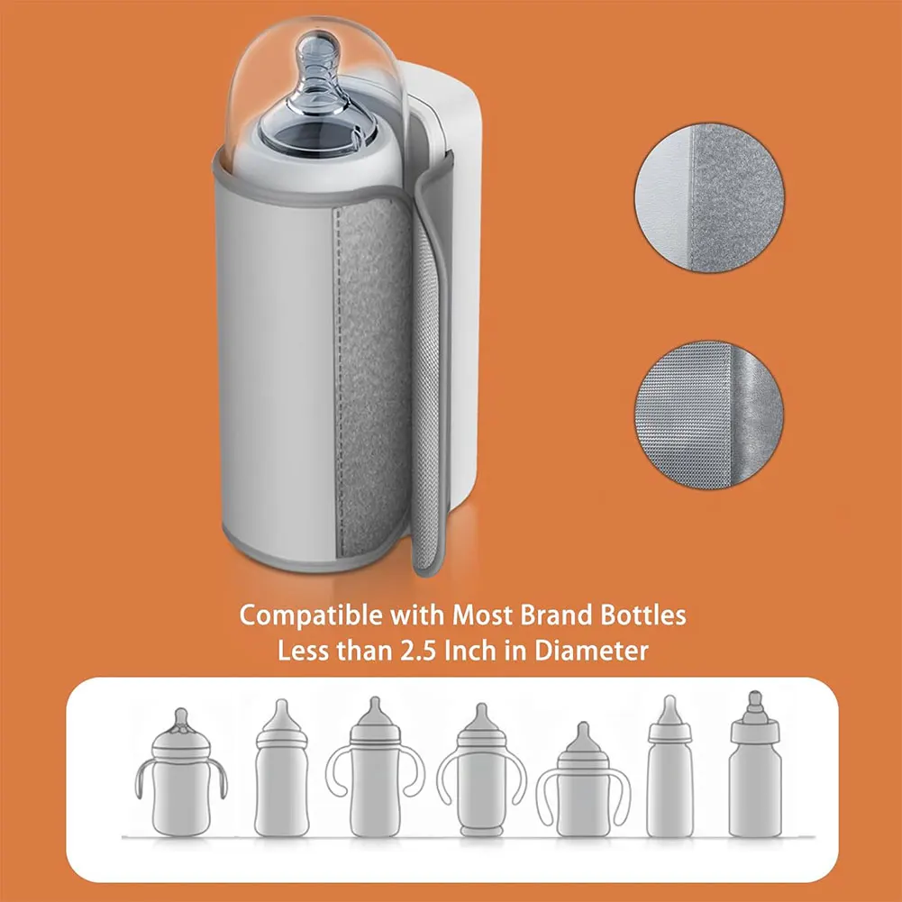 Portable Rechargeable Cordless Bottle Warmer with Digital Temperature Control