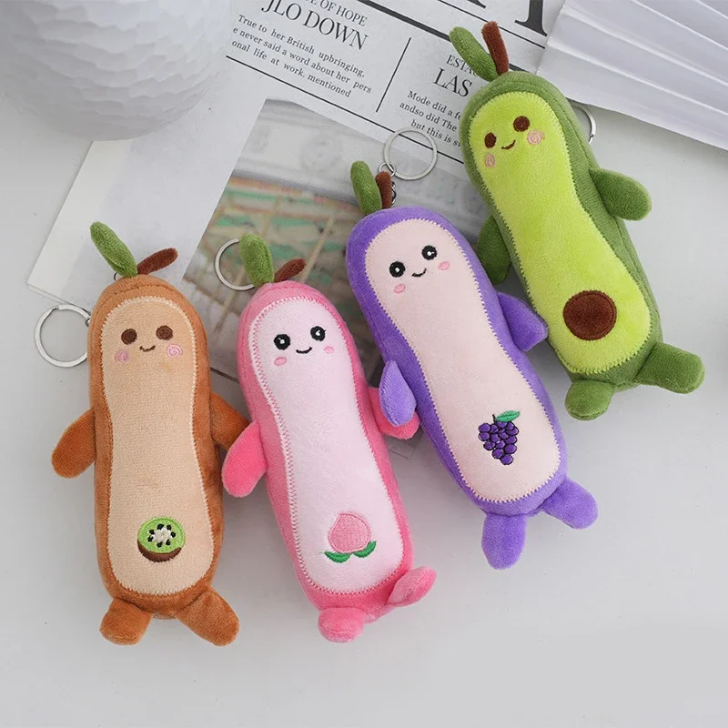 

Милые Креативные плюшевые игрушки в виде фруктов, искусственное украшение, мультяшный необычный киви, персик, авокадо, виноград, кукла с подвеской