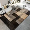 Nordic Black Brown Carpet for Living Room Home Decorations Coffee Table Large Area Plaid Rugs Bedroom Floor Mats Children Carpet 1