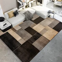 Nordic Black Brown Carpet for Living Room Home Decorations Coffee Table Large Area Plaid Rugs Bedroom Floor Mats Children Carpet 1