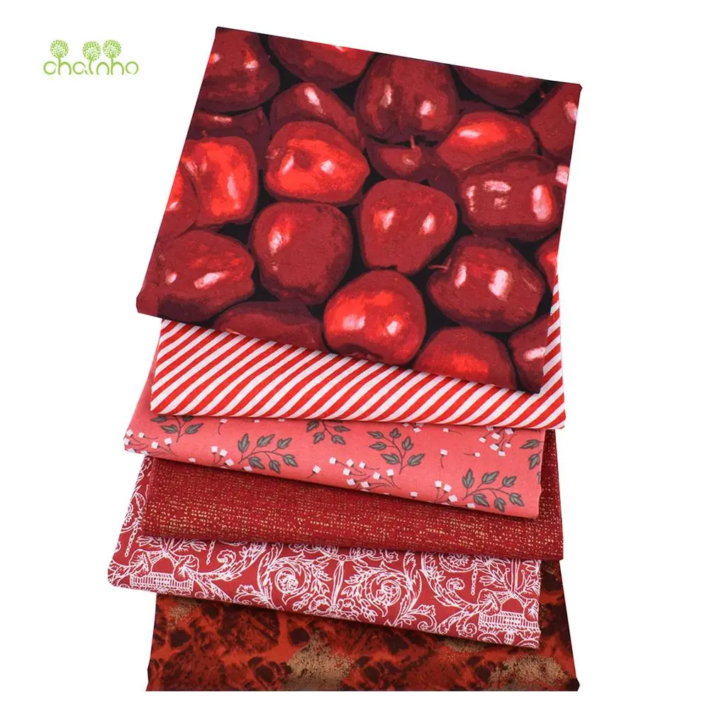 Chainho,Printed Plain Cotton Fabric,Patchwork Cloth,DIY Quilting & Sewing Material,Bronzing Series Textile,20x25cm/Piece,15CT10