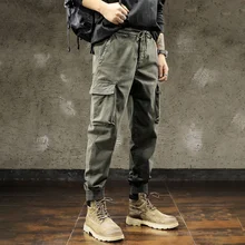 

Men 'S Functional Overalls2021Spring and Autumn New Korean Style Trendy Loose All-Matching Cotton Fashion Brand Casual Ankle-Len