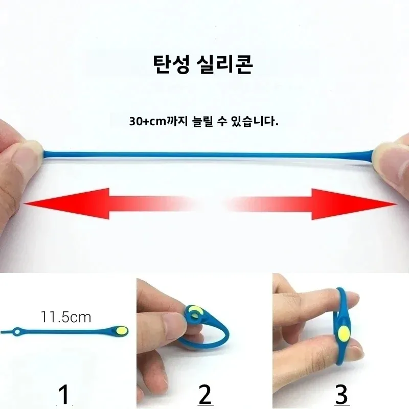 탄성 실리콘 신발끈, 남녀공용, 모든 스니커즈에 적합, 편안한 슬립온 신발끈