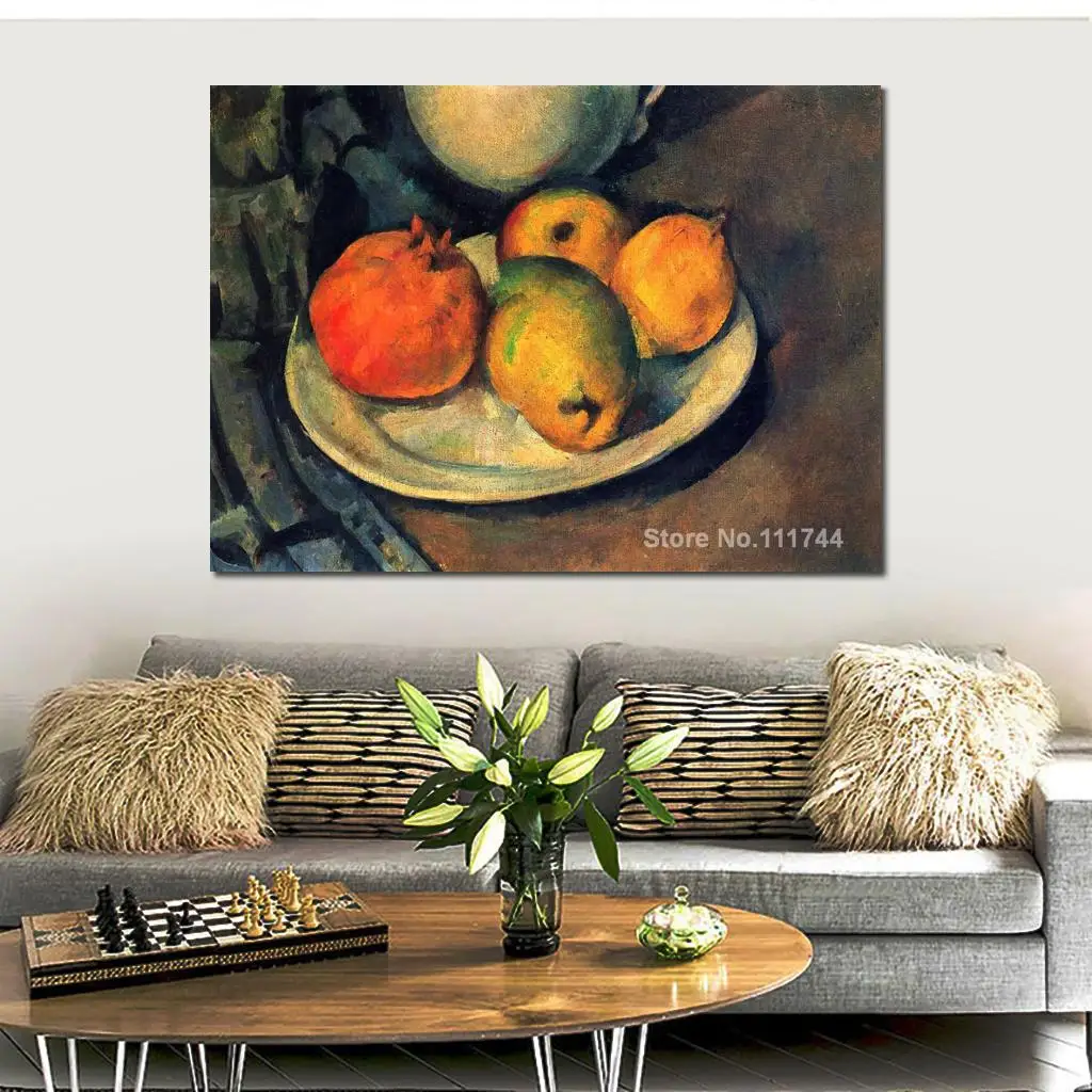 

Art on Canvas Still Life with Pomegranate and Pears Paul Cezanne Paintings for Sale High Quality Hand Painted