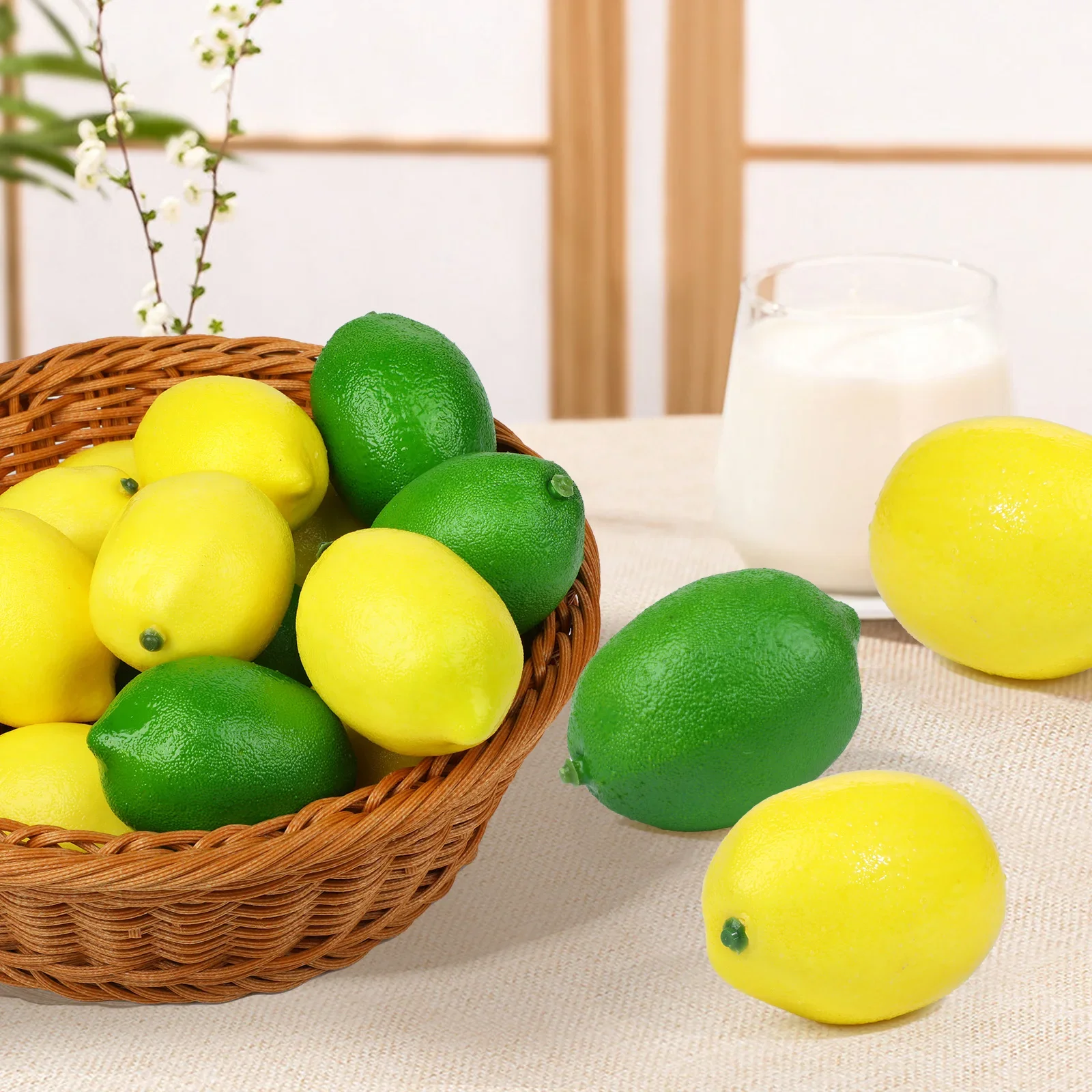 ArtificialLemonsAndLimesFakeFruitLemonsArtificialLifelike