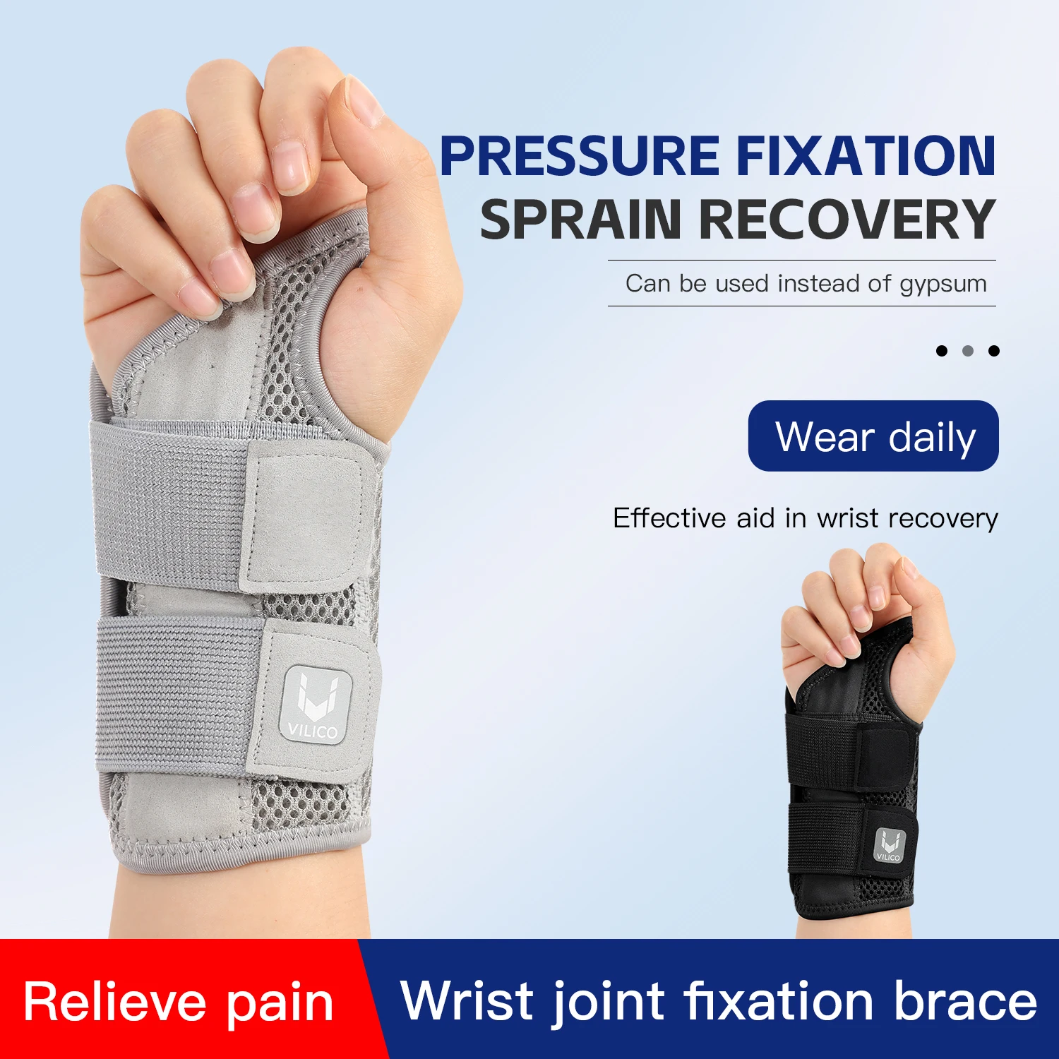 Flexible Splint Wrist Thumb Support Brace for Tendonitis Arthritis Breathable Thumb Protector Guard Fits Right and Left Hand 1PC wrist brace