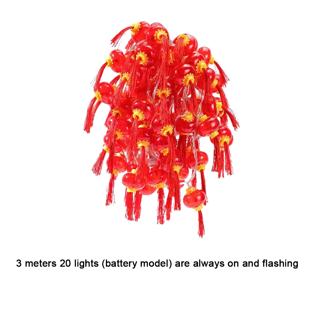 

Plastic Home Decor With Exquisite Craftsmanship Decorative Lights Widely Used Led Lights Decoration Red 6m 40 lamp