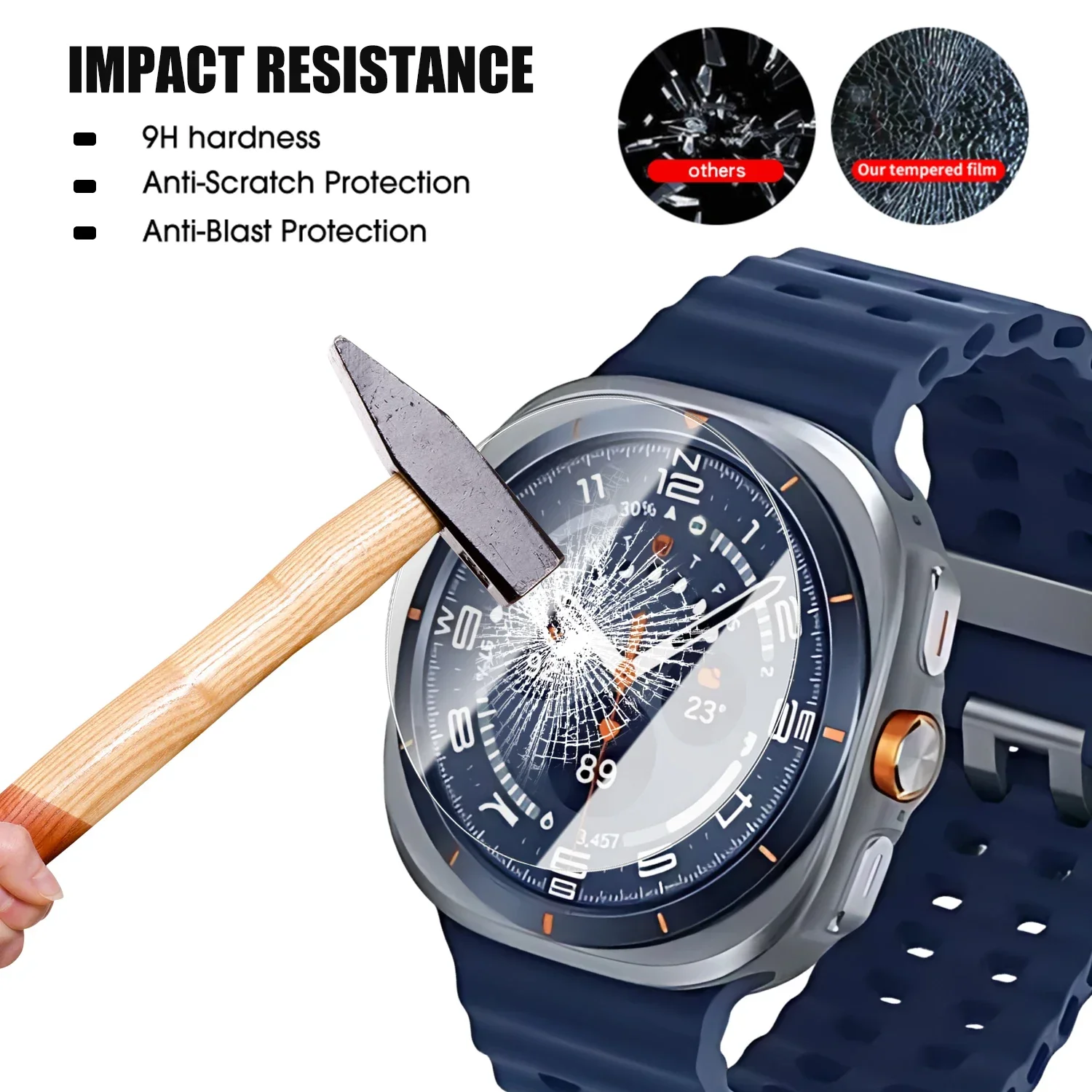 Enhanced Screen Protector - Anti-Scratch Tempered Glass Film for Watches (Universal Fit)
