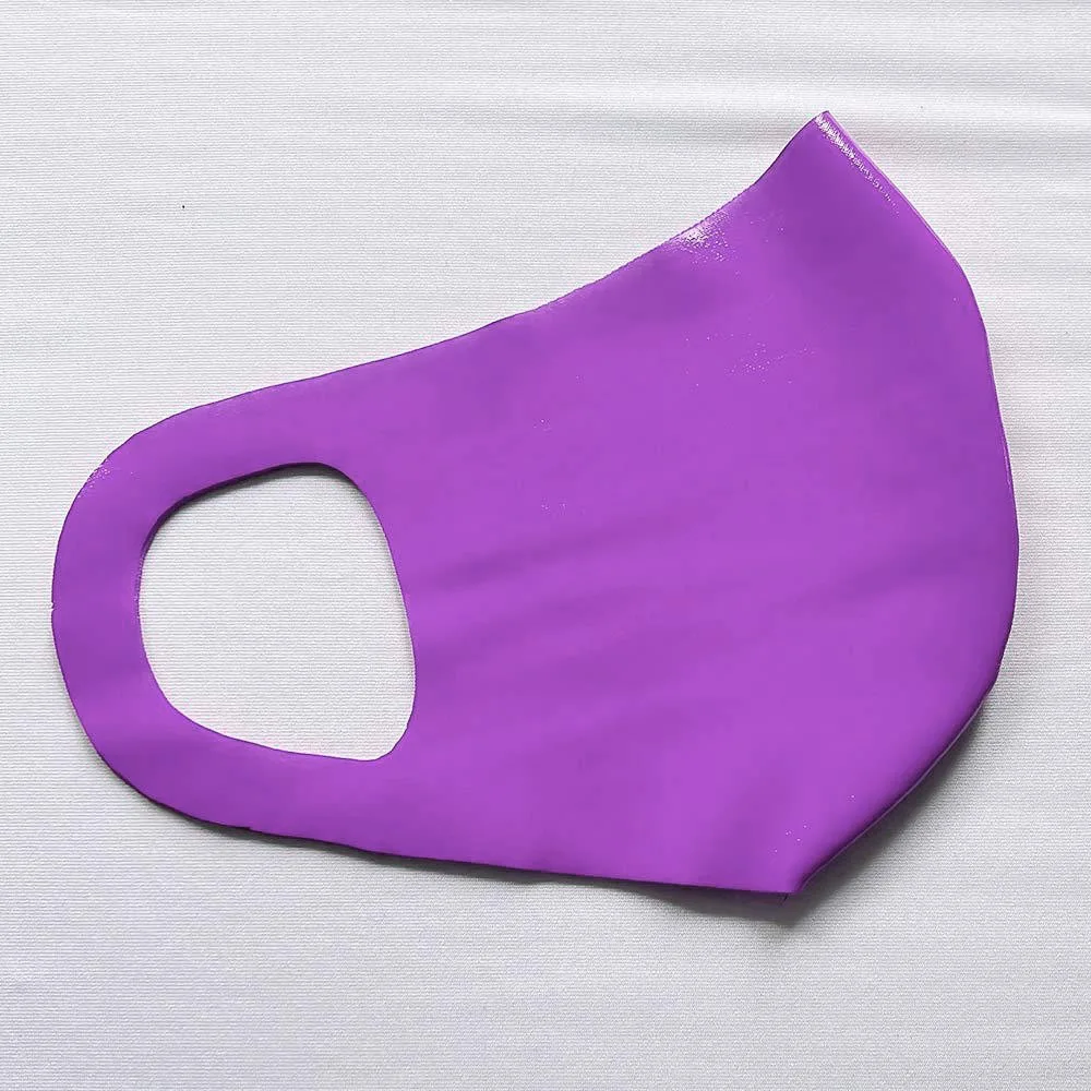 Fashion Decorative Waterproof Mask PU Faux Leather Washable Adult Face Mask