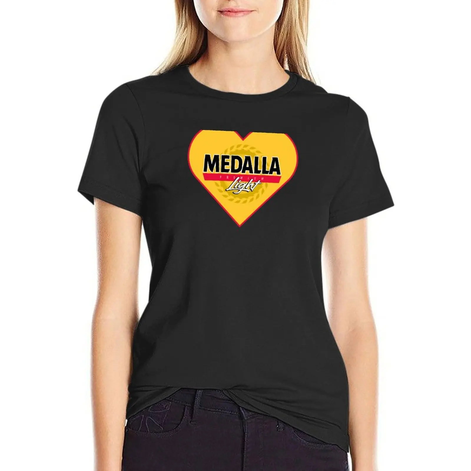 

Medalla Light Love T-Shirt vintage clothes tops aesthetic clothes cropped t shirts for Women