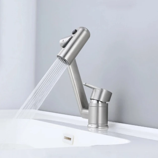 ก๊อกน้ำอ่างล้างหน้าแบบโมเดิร์น หมุนได้ พับได้ 3 โหมดการใช้งาน น้ำเย็น/น้ำร้อน ก๊อกน้ำติดตั้งบนเคาน์เตอร์ สแตนเลส 2 ก๊อกน้ำอ่างล้างหน้าแบบโมเดิร์น หมุนได้ พับได้ 3 โหมดการใช้งาน น้ำเย็น/น้ำร้อน ก๊อกน้ำติดตั้งบนเคาน์เตอร์ สแตนเลส 2