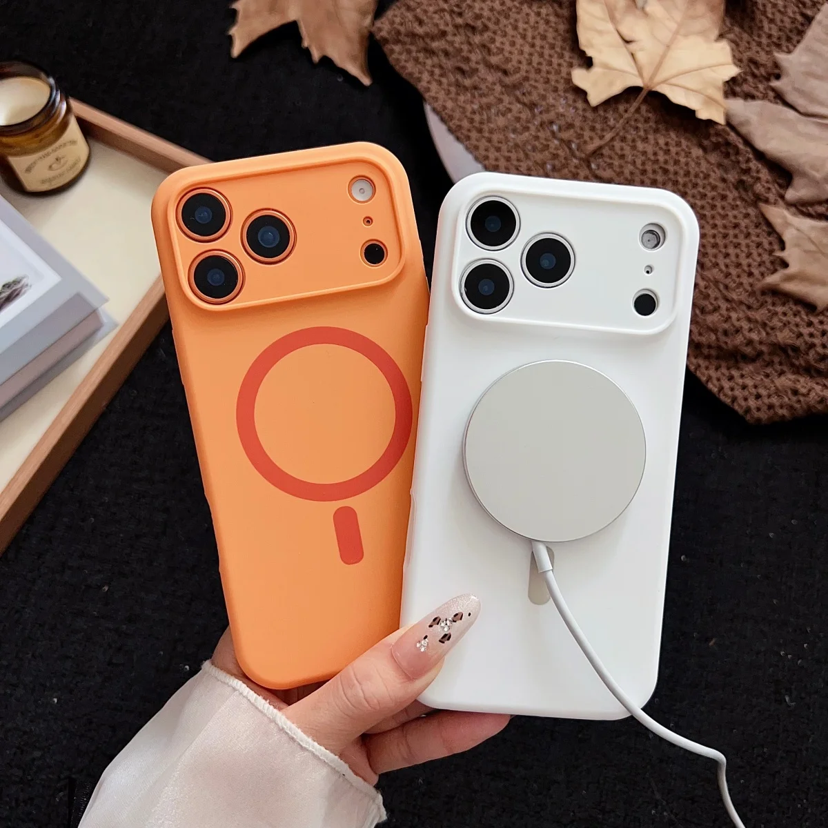 Luxury Liquid Silicone Magnetic Phone Case with MagSafe Compatibility and Wireless Charging Capability