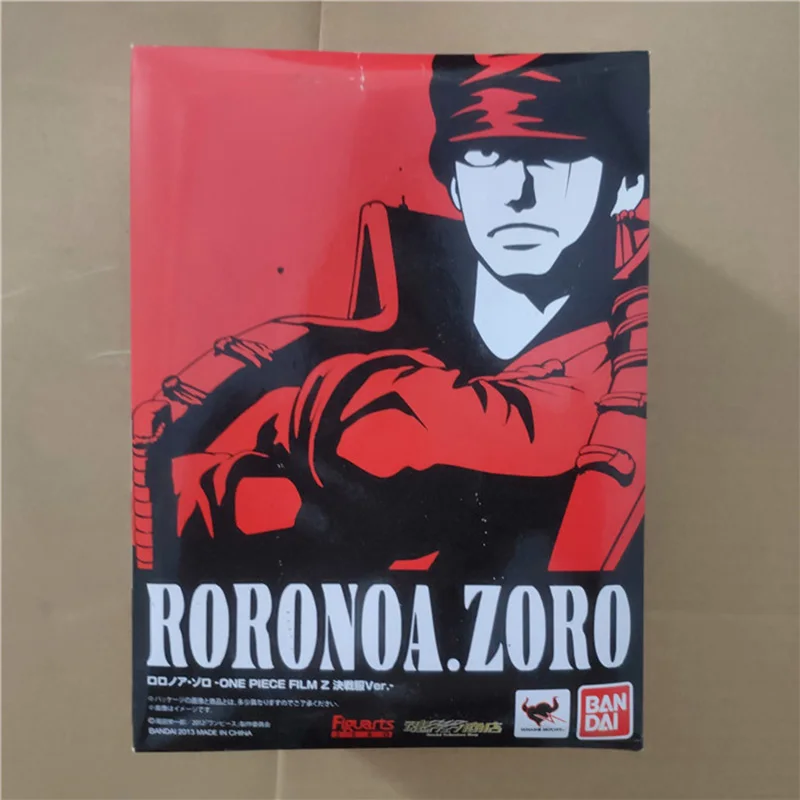 Bandai Original One Piece Film Z Action Figure Roronoa Zoro In Red Coat Figure Model Limited Edition Collection Toys