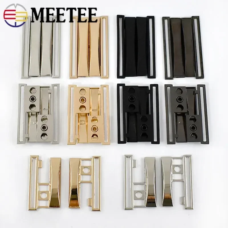 1Pc Meetee 30-70mm Metal Button Coat Belt Buckle Down Jacket Connector Clasp Pants Garment Decoration Hook Sewing Accessories