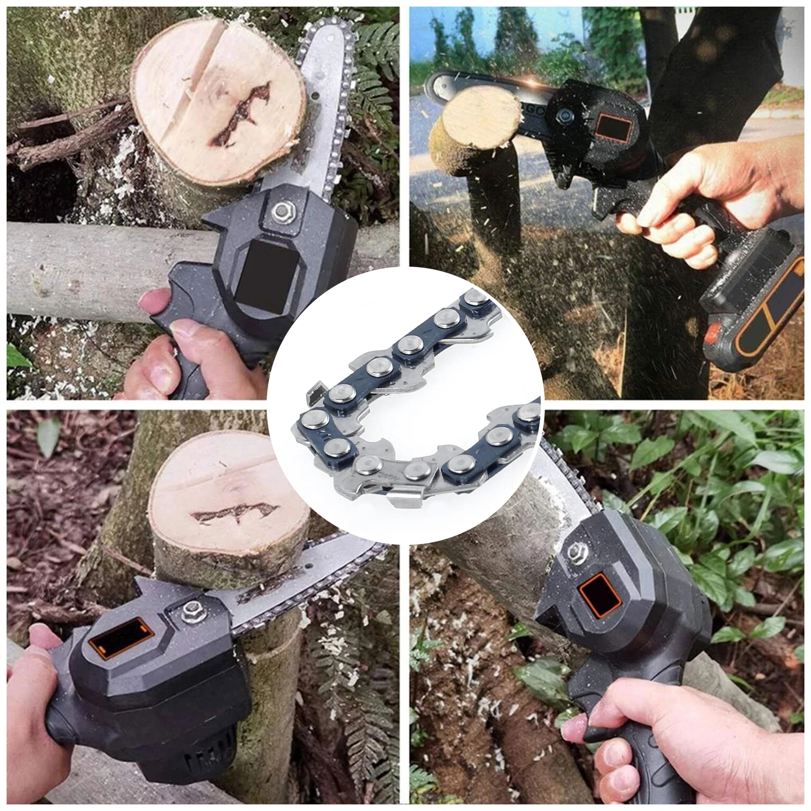 4PCS Mini Chainsaw Chain 4 Inch Electric Chainsaws Accessory Replacement For Logging Pruning Garden Tool chainsaw chain