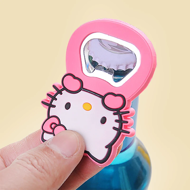 

Детская симпатичная мультяшная силиконовая открывалка для вина, Розовое женское сердце, открывалка для пивных бутылок Mymelody, магнит на холодильник