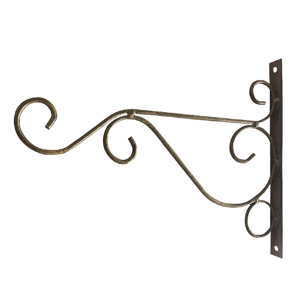 Wall-mounted Flower Hanging Hooks Holder Plant Flower Pot Basket Bracket Decoration For Garden