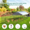 Chicken Coop 130” X 40” Chicken Run Pen with Waterproof Cover Outside Portable Chicken Cage Enclosure Tractor 5