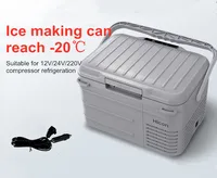 Réfrigérateur de voiture Zone de température unique -20 ℃ ~20 ℃ , Réfrigération par compresseur de grande capacité 12/24 V DC + 220 V AC 10 L, ultra silencieux 2