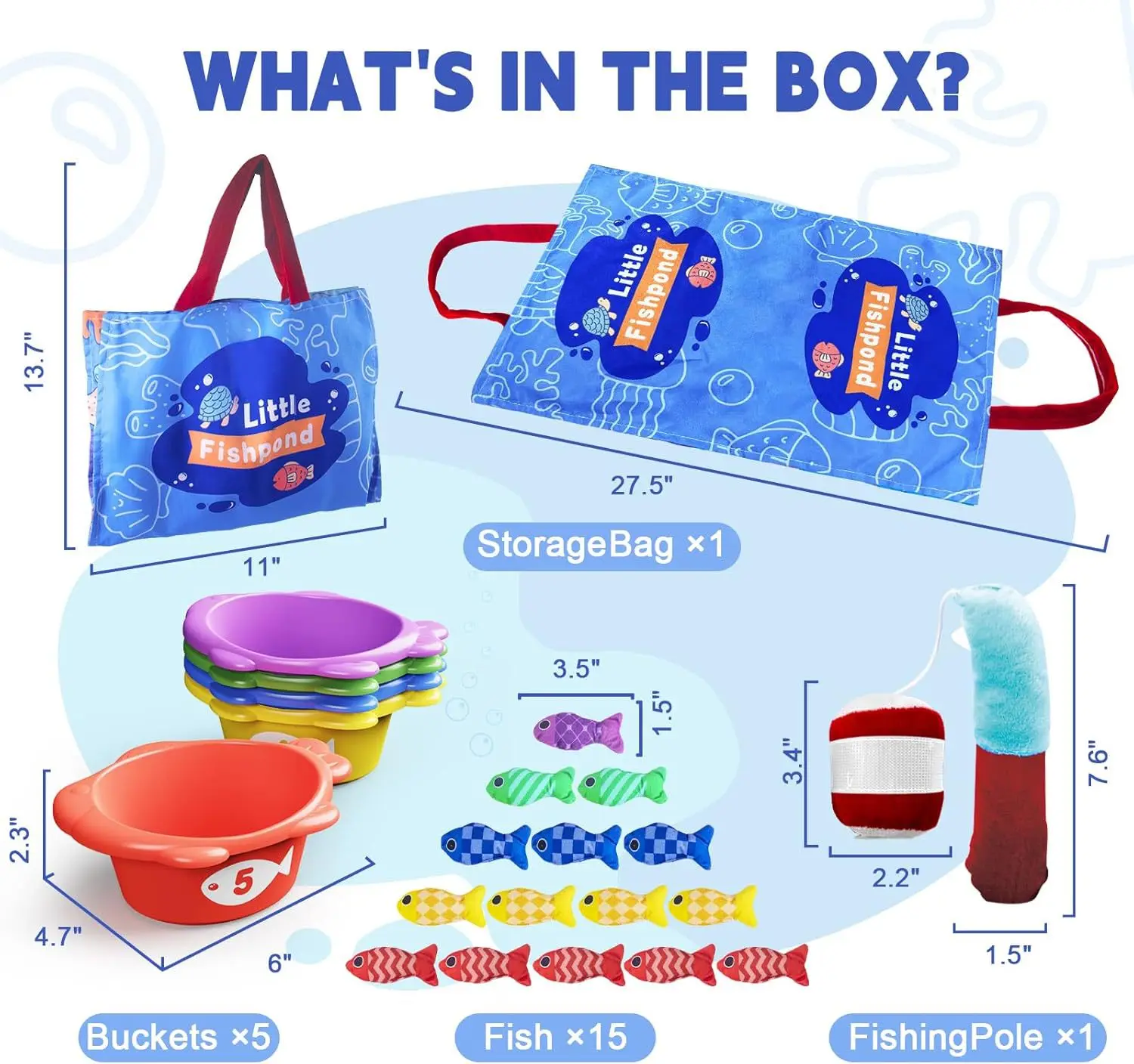 Gioco di pesca in tessuto montessori e bicchieri impilabili_voghion.com
