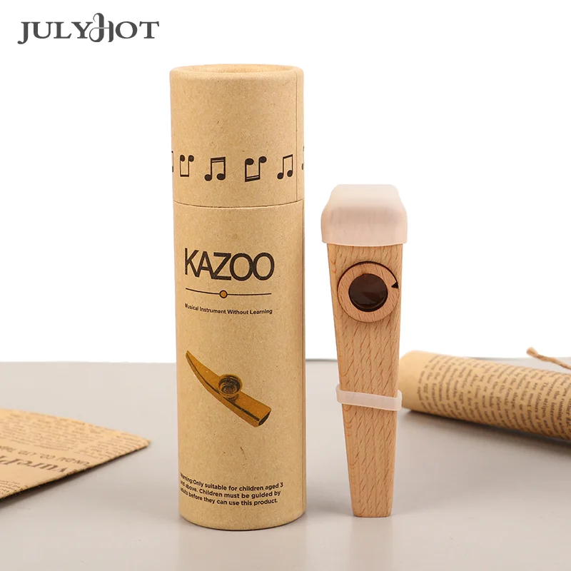 

1Pc Wooden Kazoo Kazoo Wooden Flute Accompaniment Beginners Flute Are Simple Easy to Learn and Play The Instrument