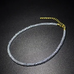 Elegant Black Beaded Choker Necklace for Women - Fashion Jewelry 2023 (White)