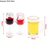 1:12 Dollhouse Miniature Wine Glass Mini Red Wine Cup Model For OB11 BJD Doll House Kitchen Restaurant Decor Accessories 5
