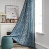 Half Blackout Curtains Boho Blue Geometric Printing Curtain for Living Room Kitchen Backdrop Curtain Cortina Home Decoration 1