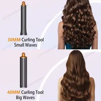Sèche-cheveux multi-styles 6-en-1 Sencicimen avec brosse coiffante à ions négatifs pour bouclage automatique et outils de coiffage 1300W 3