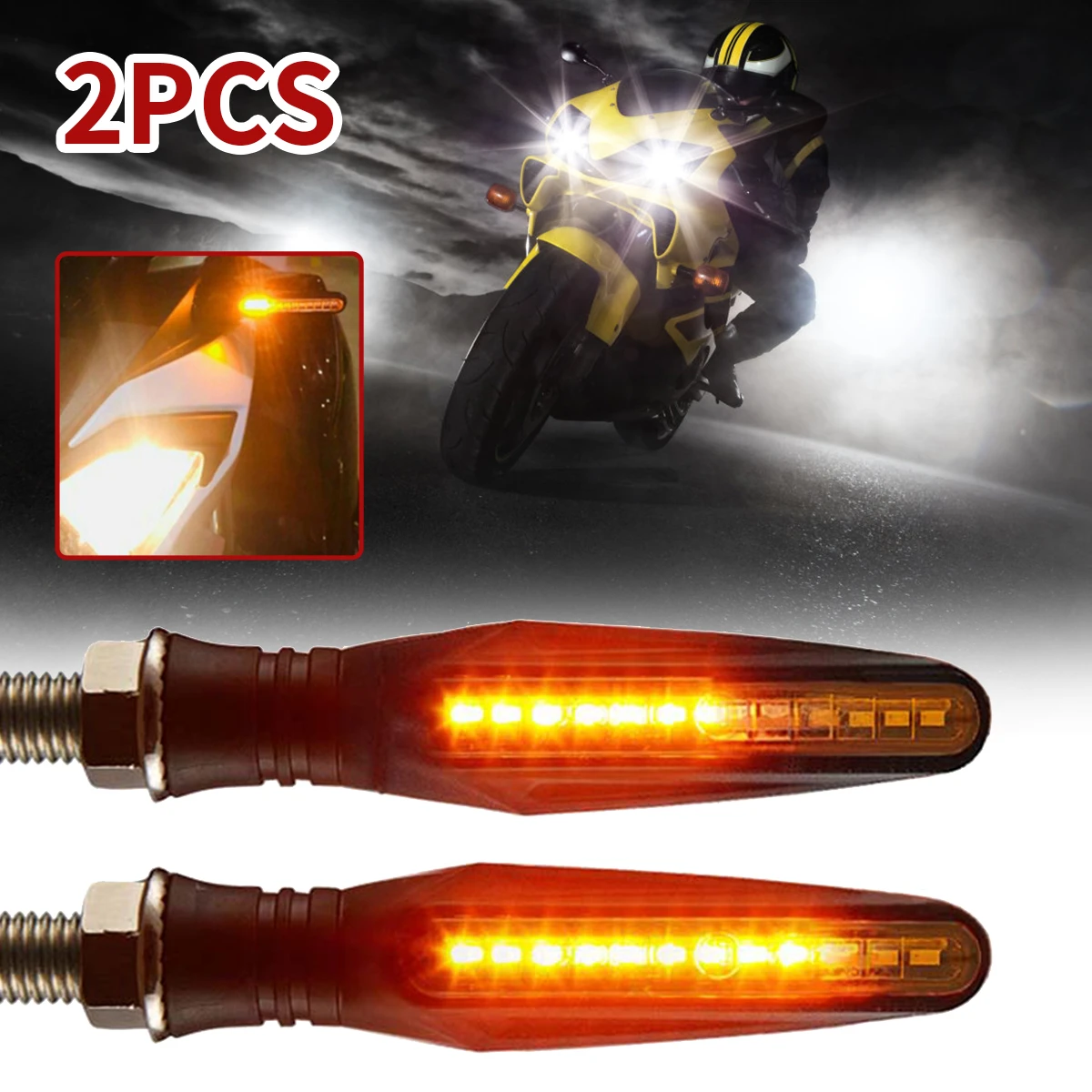 2pcs Universa LED Turn Signals Indicator Motorcycle Flasher Built Relay Arrow Motorcycle Turn Signals Light Motorcycle Light motorcycle underglow lights