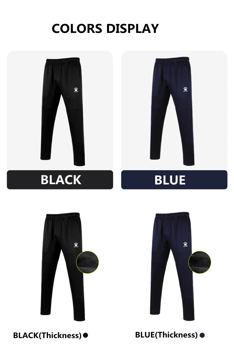 KELME Männer Sport Hosen Jogginghose Kid Winter Padded Hosen Verdicken Jogging Frauen Fitness Outwear Warme Lange Hosen K15Z406 – Detail 33