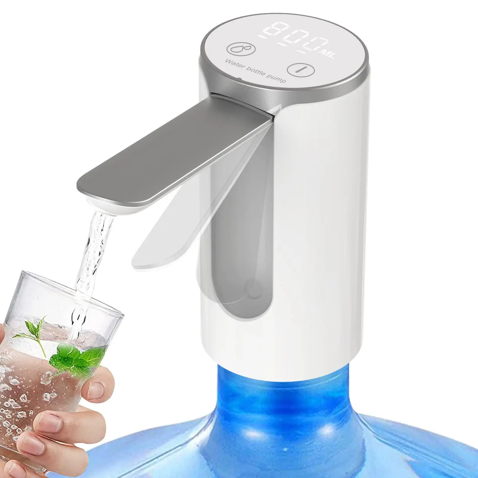 LED Display Water Dispenser Touch Button 3 Quantitative Settings Drinking Water Pump Type C Charging Foldable Dispenser water dispenser