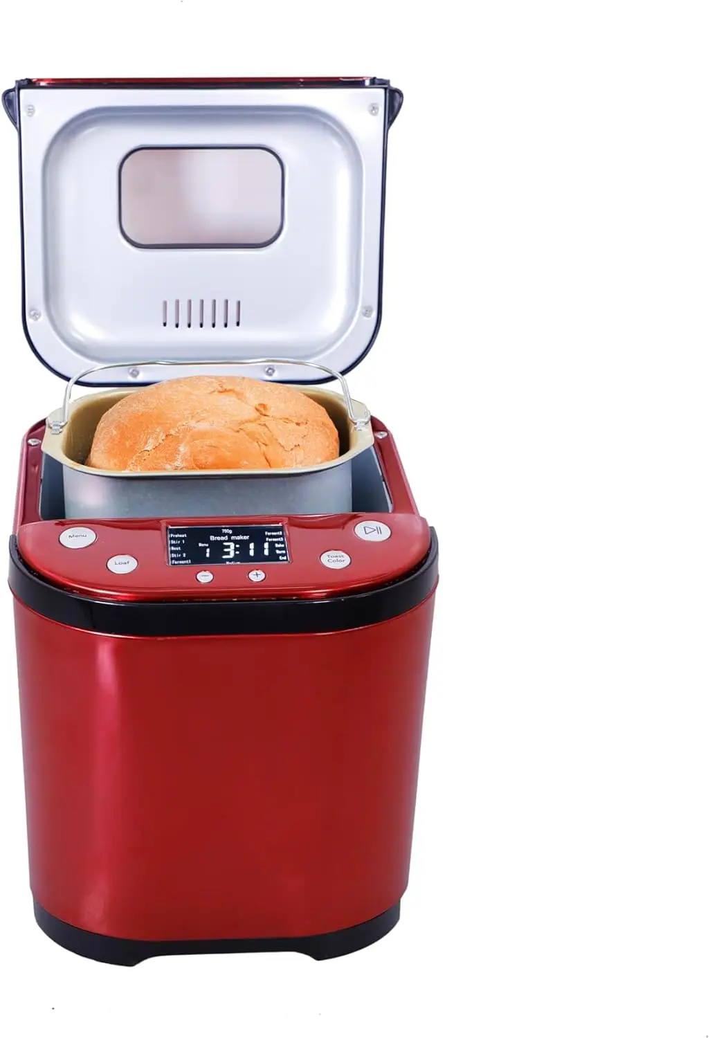 Bread Maker Machine with Nonstick Bowl, Bread Hook, Measuring Cup & Spoon. 15-in-1, Gluten-Free Bread, Cake 4