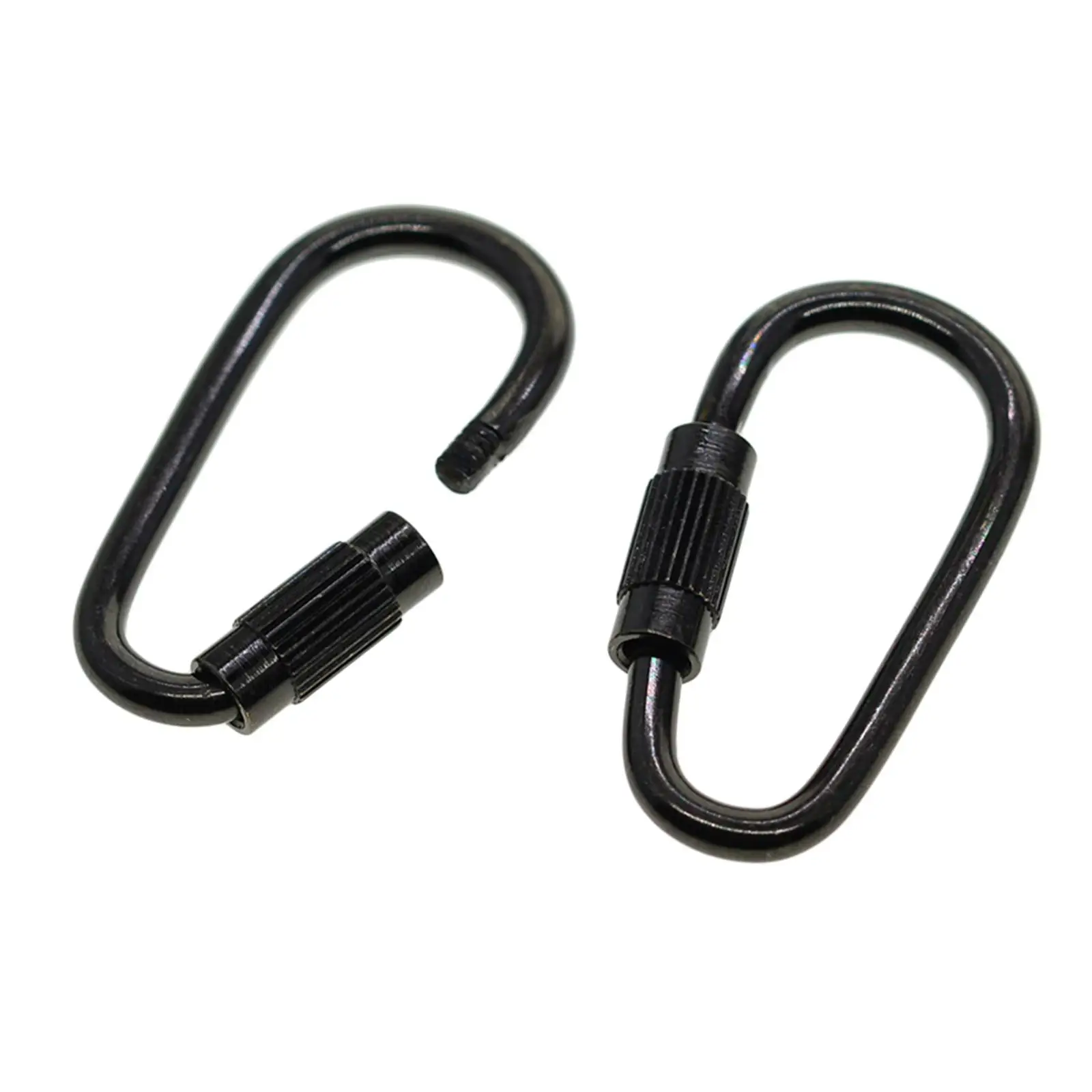Small Locking Carabiner Clip Screw Lock Carabiner Steel Black Hanging 20Pcs climbing carabiner