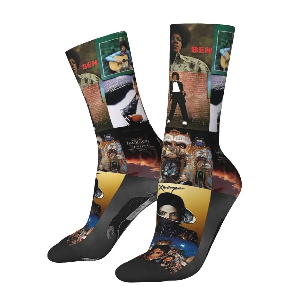 Michael Jackson Musicians Singers Dancers Socks Harajuku Stockings All Season Long Socks Accessories for Unisex Christmas Gifts