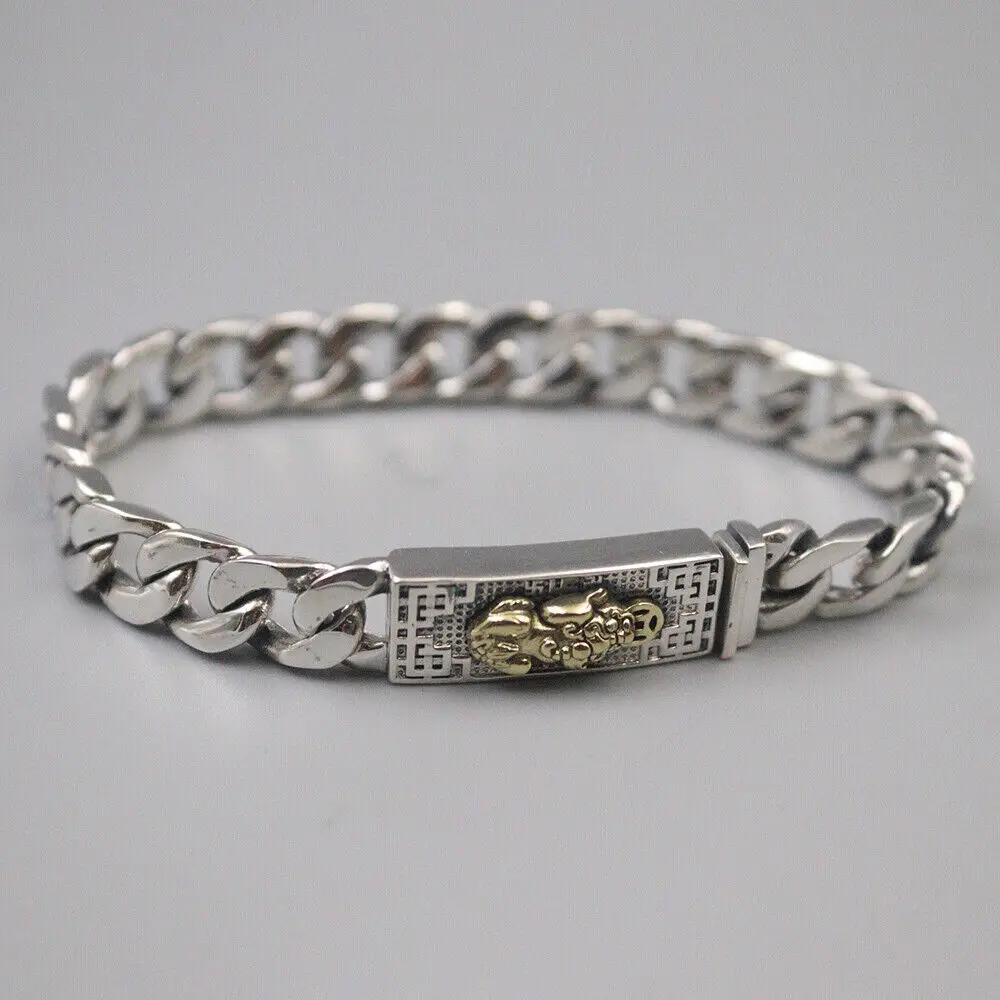 

Браслет из серебра 7,48 пробы с длинной застежкой, 9 мм