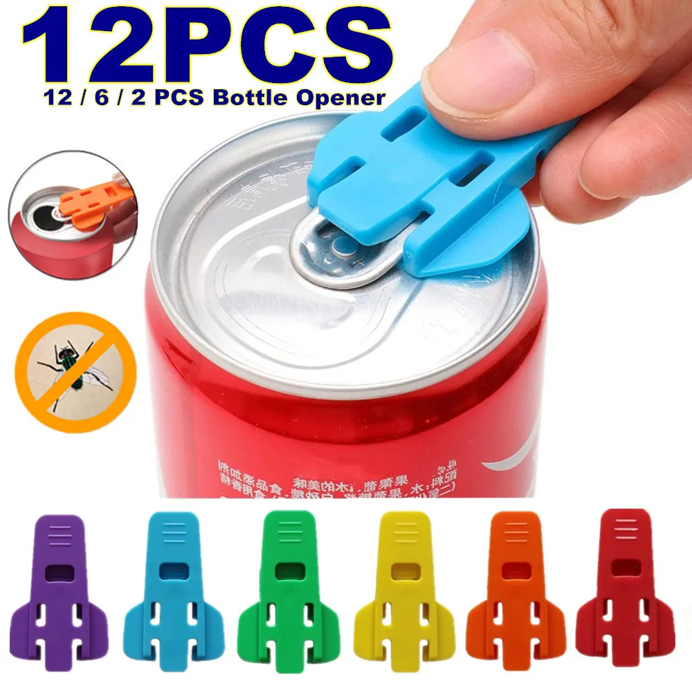 Bottle Opener Simple Portable Reusable Easy Can Opener Sealed Drink Beer Cola Lid Remover Kitchen Supplies Camping Tools